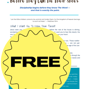 ‘Before They Can Tie Their Shoes’ Free Printable Guide